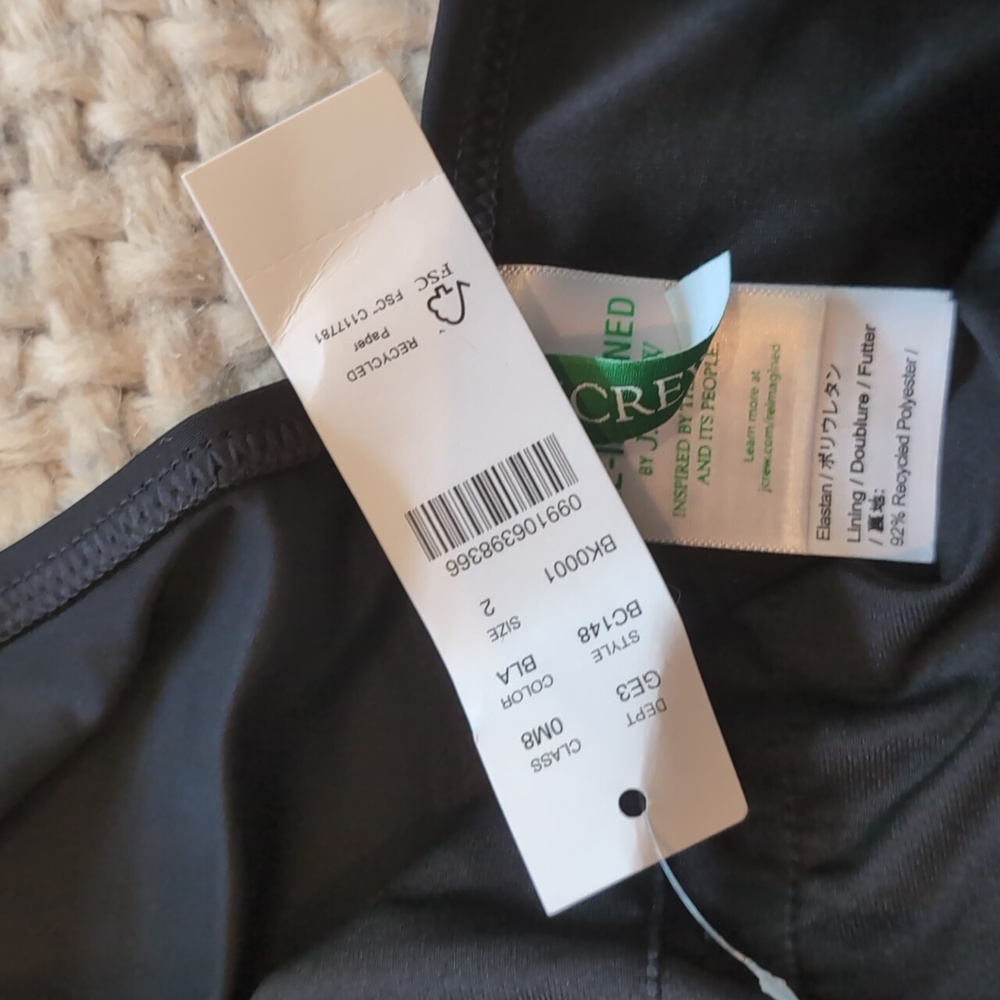 NWT J. Crew ruched one shoulder swimsuit - Picture 3 of 4
